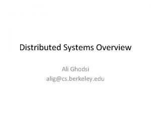 Berkeley distributed systems