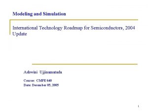 Modeling and Simulation International Technology Roadmap for Semiconductors