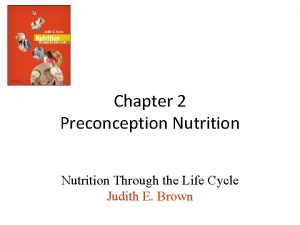 Chapter 2 Preconception Nutrition Through the Life Cycle