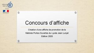 Concours daffiche Cration dune affiche de promotion de