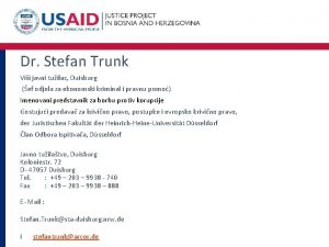 Dr Stefan Trunk Vii javni tuilac Duisburg ef