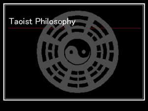 Taoist Philosophy First Stage n Yng Zh n