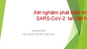 Xt nghim pht hin nhi SARSCo V2 ti