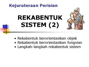 Dokumen paradigma kejuruteraan perisian