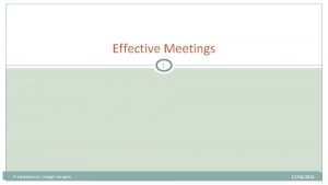 Effective Meetings 1 Presentation by Clodagh Geraghty 17062021