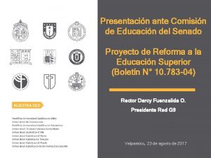 Presentacin ante Comisin de Educacin del Senado Proyecto