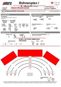 Bhnenplan Aufstellung XX Name Musikverein Name des Vereins