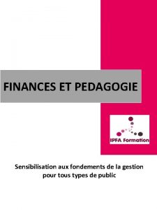 Finances et pedagogie