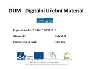 DUM Digitln Uebn Materil Registran slo CZ 1