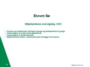 Esrum S Miljstyrelsens overvgning 2019 Fysiske og vandkemiske