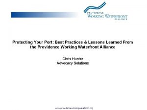 Protecting Your Port Best Practices Lessons Learned From