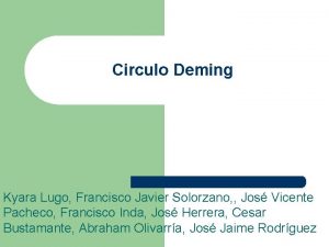 Circulo Deming Kyara Lugo Francisco Javier Solorzano Jos