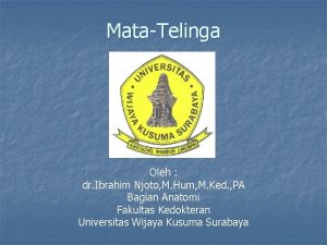 MataTelinga Oleh dr Ibrahim Njoto M Hum M