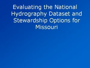 Usgs national hydrography dataset