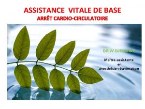 ASSISTANCE VITALE DE BASE ARRT CARDIOCIRCULATOIRE DR W