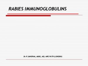 Rabies vaccine storage