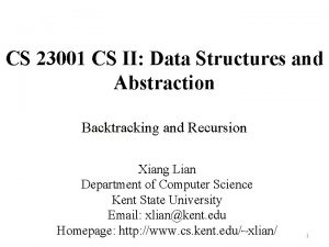 CS 23001 CS II Data Structures and Abstraction