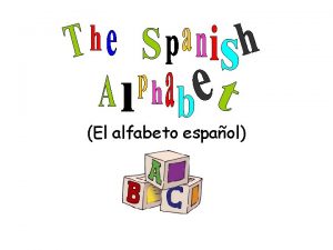 El alfabeto espaol overview Similar al alfabeto ingls
