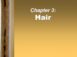 Chapter 3 Hair Introduction Human hair is one