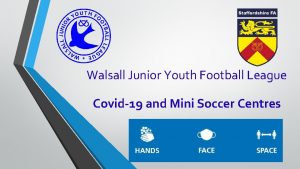 Walsall Junior Youth Football League Covid19 and Mini