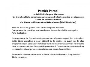 Patrick parodi