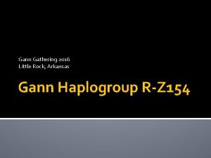 Gann Gathering 2016 Little Rock Arkansas Gann Haplogroup