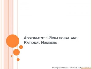 Irrational numbers