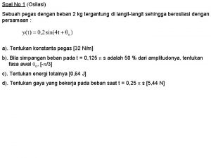 Soal osilasi