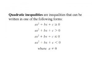 Rational inequalities test point method