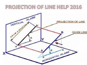 PROJECTION OF LINE HELP 2016 ORTHOGRAPHIC PROJECTIONS OF