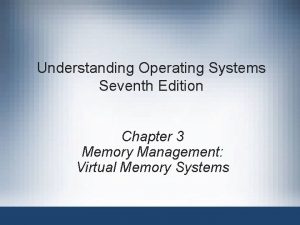 Understanding Operating Systems Seventh Edition Chapter 3 Memory
