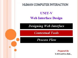 Process flow of web interface design in hci