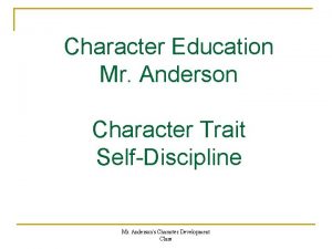 Discipline character trait