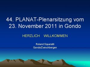 44 PLANATPlenarsitzung vom 23 November 2011 in Gondo