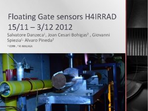 Floating Gate sensors H 4 IRRAD 1511 312