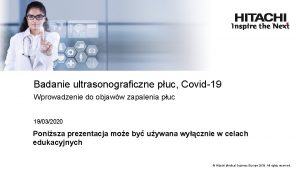 Badanie ultrasonograficzne puc Covid19 Wprowadzenie do objaww zapalenia