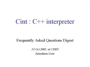 Cint c interpreter