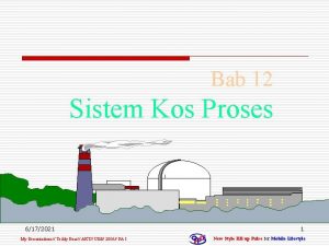 Bab 12 Sistem Kos Proses 6172021 My Presentations