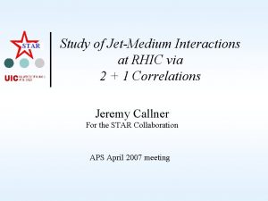 STAR Study of JetMedium Interactions at RHIC via