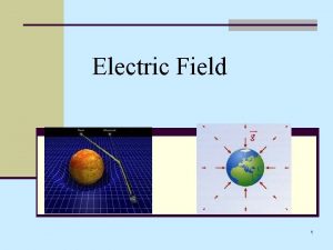 Electric Field 1 Electric Field The electric field