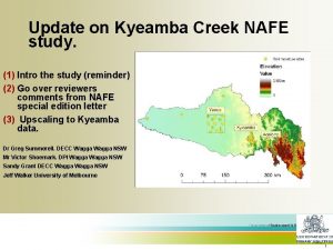 Update on Kyeamba Creek NAFE study 1 Intro