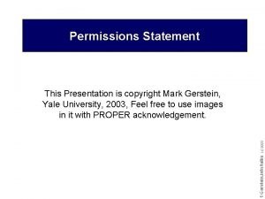 Permissions Statement Do not reproduce without permission 1