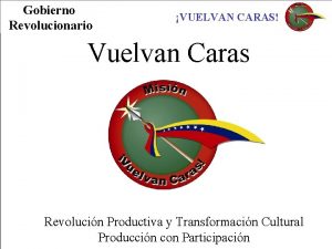 Gobierno Revolucionario VUELVAN CARAS Vuelvan Caras Revolucin Productiva