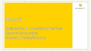 Mannvit Engineering Consultancy Services Renewable energies Industry infrastructure