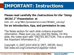 IMPORTANT Instructions Please read carefully the Instructions for