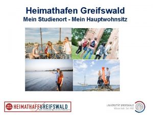 Heimathafen Greifswald Mein Studienort Mein Hauptwohnsitz Kampagne Vorteile