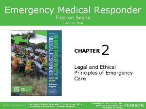 Emergency Medical Responder First on Scene TENTH EDITION