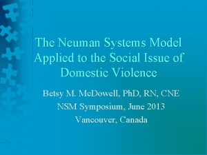 The Neuman Systems Model Applied to the Social