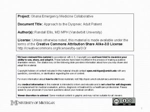 Project Ghana Emergency Medicine Collaborative Document Title Approach