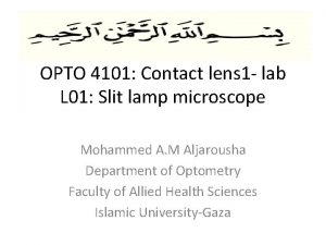 OPTO 4101 Contact lens 1 lab L 01